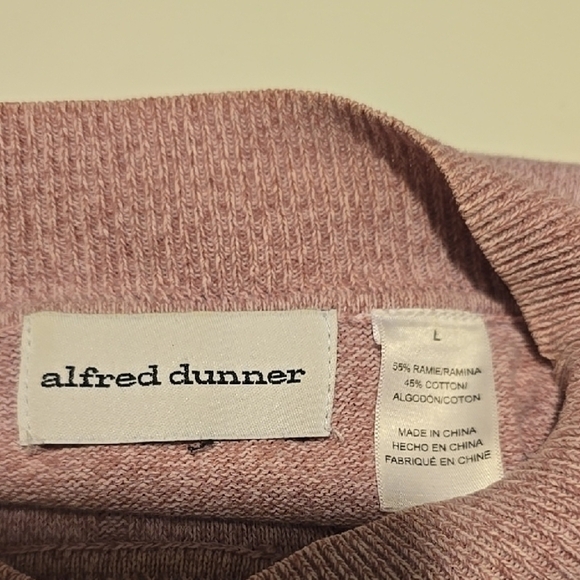 Alfred Dunner Lilac Floral Long Sleeve Mock Turtleneck Grandmacore Sweater L - Picture 2 of 5